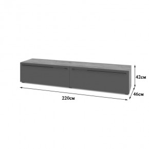 СТОУН С72 Тумба ТВ (золотой дуб/графит) в Карталах - kartaly.ok-mebel.com | фото 2