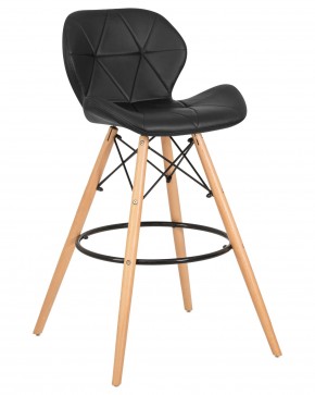 Стул барный DOBRIN BUTTERFLY BAR, ножки светлый бук, цвет чёрный в Карталах - kartaly.ok-mebel.com | фото