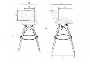 Стул барный DOBRIN BUTTERFLY BAR, ножки светлый бук, цвет чёрный в Карталах - kartaly.ok-mebel.com | фото 14