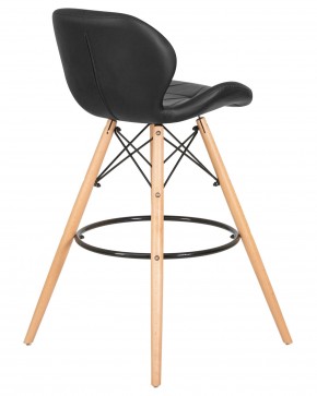 Стул барный DOBRIN BUTTERFLY BAR, ножки светлый бук, цвет чёрный в Карталах - kartaly.ok-mebel.com | фото 4