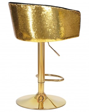 Стул барный DOBRIN DARCY GOLD SHINY, черный велюр с золотыми пайетками в Карталах - kartaly.ok-mebel.com | фото 4