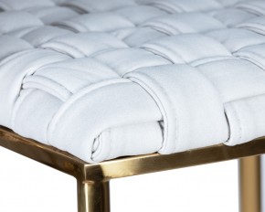 Стул барный DOBRIN EMMA GOLD, белый PU (T-01), белая ткань (F-49) в Карталах - kartaly.ok-mebel.com | фото 8