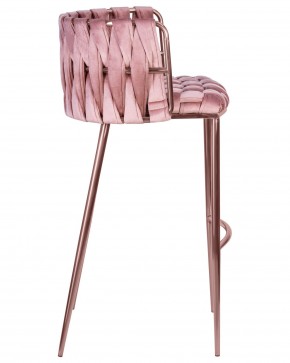Стул барный DOBRIN EMMA ROSE GOLD, розовый велюр (VF-10) в Карталах - kartaly.ok-mebel.com | фото 3
