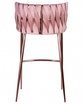 Стул барный DOBRIN EMMA ROSE GOLD, розовый велюр (VF-10) в Карталах - kartaly.ok-mebel.com | фото 5