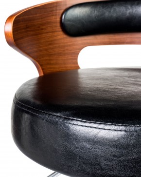 Стул барный DOBRIN FRED BLACK, коричневое дерево, чёрный в Карталах - kartaly.ok-mebel.com | фото 6