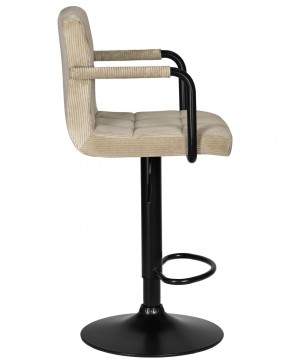 Стул барный DOBRIN KRUGER ARM BLACK, бежевый вельвет (LAR-E2041-04) в Карталах - kartaly.ok-mebel.com | фото 3