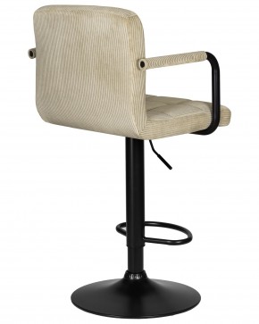 Стул барный DOBRIN KRUGER ARM BLACK, бежевый вельвет (LAR-E2041-04) в Карталах - kartaly.ok-mebel.com | фото 4