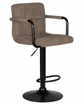 Стул барный DOBRIN KRUGER ARM BLACK, какао вельвет (LAR-E2041-05) в Карталах - kartaly.ok-mebel.com | фото 2
