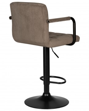 Стул барный DOBRIN KRUGER ARM BLACK, какао вельвет (LAR-E2041-05) в Карталах - kartaly.ok-mebel.com | фото 4