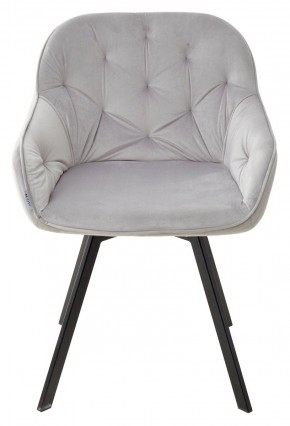 Стул GALE 360 град. поворот. BLUVEL-03 LIGHT GREY, велюр/ черный каркас, М-City в Карталах - kartaly.ok-mebel.com | фото 3