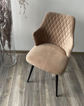 Стул HERMAN 360 град. БЕЖЕВЫЙ #5, велюр / черный каркас М-City в Карталах - kartaly.ok-mebel.com | фото 2