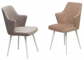 Стул HERMAN 360 град. ЛАТТЕ #25, велюр / белый каркас М-City в Карталах - kartaly.ok-mebel.com | фото 4