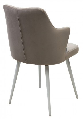 Стул HERMAN 360 град. ЛАТТЕ #25, велюр / белый каркас М-City в Карталах - kartaly.ok-mebel.com | фото 5