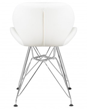 Стул обеденный DOBRIN BUTTERFLY CHROME, ножки хром, цвет белый в Карталах - kartaly.ok-mebel.com | фото 5