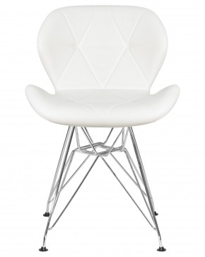 Стул обеденный DOBRIN BUTTERFLY CHROME, ножки хром, цвет белый в Карталах - kartaly.ok-mebel.com | фото 6