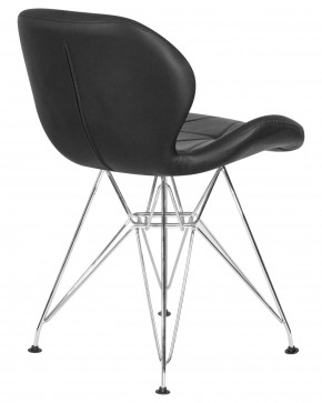 Стул обеденный DOBRIN BUTTERFLY CHROME, ножки хром, цвет чёрный в Карталах - kartaly.ok-mebel.com | фото 4