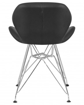 Стул обеденный DOBRIN BUTTERFLY CHROME, ножки хром, цвет чёрный в Карталах - kartaly.ok-mebel.com | фото 5