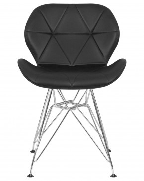 Стул обеденный DOBRIN BUTTERFLY CHROME, ножки хром, цвет чёрный в Карталах - kartaly.ok-mebel.com | фото 7