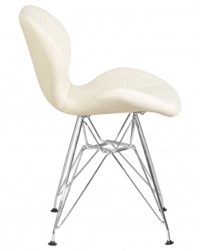 Стул обеденный DOBRIN BUTTERFLY CHROME, ножки хром, цвет кремовый в Карталах - kartaly.ok-mebel.com | фото 3