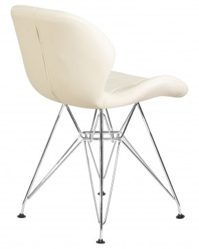 Стул обеденный DOBRIN BUTTERFLY CHROME, ножки хром, цвет кремовый в Карталах - kartaly.ok-mebel.com | фото 4