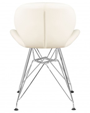 Стул обеденный DOBRIN BUTTERFLY CHROME, ножки хром, цвет кремовый в Карталах - kartaly.ok-mebel.com | фото 5