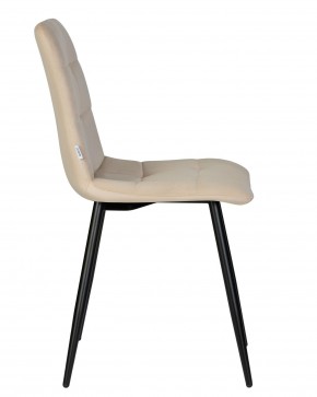 Стул обеденный DOBRIN CHILLY, Бежевый Holland 07, основание черный в Карталах - kartaly.ok-mebel.com | фото 4