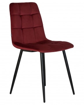 Стул обеденный DOBRIN CHILLY, Бордовый Holland 47, основание черный в Карталах - kartaly.ok-mebel.com | фото 4