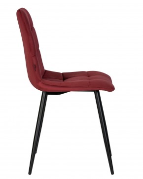 Стул обеденный DOBRIN CHILLY, Бордовый Holland 47, основание черный в Карталах - kartaly.ok-mebel.com | фото 5