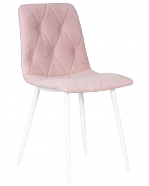 Стул обеденный DOBRIN CHILLY ROMBO, Розовый Simple 03, основание белый в Карталах - kartaly.ok-mebel.com | фото
