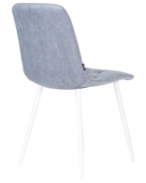 Стул обеденный DOBRIN CHILLY ROMBO, Серо-голубой Simple 26, основание белый в Карталах - kartaly.ok-mebel.com | фото 4