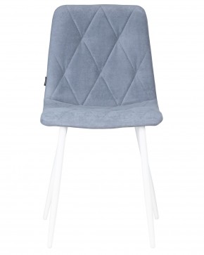 Стул обеденный DOBRIN CHILLY ROMBO, Серо-голубой Simple 26, основание белый в Карталах - kartaly.ok-mebel.com | фото 6