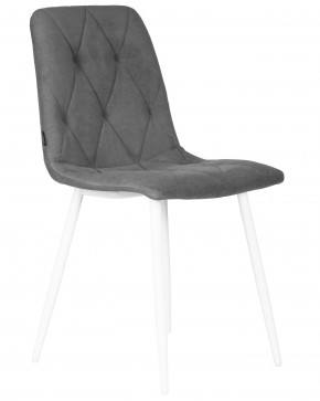 Стул обеденный DOBRIN CHILLY ROMBO, Серый Simple 33, основание белый в Карталах - kartaly.ok-mebel.com | фото 2