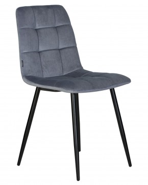 Стул обеденный DOBRIN CHILLY, Серо-голубой Holland 14, основание черное в Карталах - kartaly.ok-mebel.com | фото 2