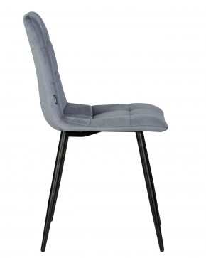 Стул обеденный DOBRIN CHILLY, Серо-голубой Holland 14, основание черное в Карталах - kartaly.ok-mebel.com | фото 3