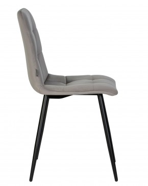 Стул обеденный DOBRIN CHILLY, Темно-серый Holland 18, основание черное в Карталах - kartaly.ok-mebel.com | фото 4