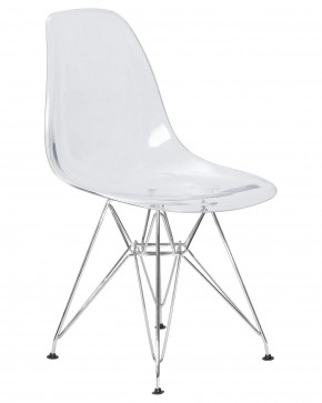 Стул обеденный DOBRIN DSR CASPER, ножки хром, цвет прозрачный в Карталах - kartaly.ok-mebel.com | фото 2