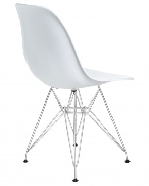 Стул обеденный DOBRIN DSR, ножки хром, цвет белый (W-02) в Карталах - kartaly.ok-mebel.com | фото 4