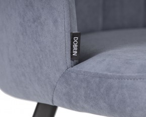 Стул обеденный DOBRIN NAOMI, ЭМАЛЬ ЧЕРНЫЙ МУАР велюр Catania Steel в Карталах - kartaly.ok-mebel.com | фото 7