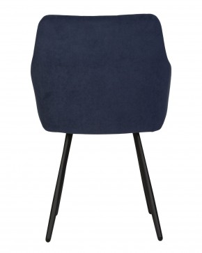 Стул обеденный DOBRIN ROBY, ЭМАЛЬ ЧЕРНЫЙ МУАР велюр Catania Dark Blue в Карталах - kartaly.ok-mebel.com | фото 5