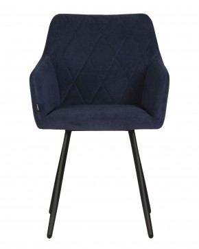 Стул обеденный DOBRIN ROBY, ЭМАЛЬ ЧЕРНЫЙ МУАР велюр Catania Dark Blue в Карталах - kartaly.ok-mebel.com | фото 6