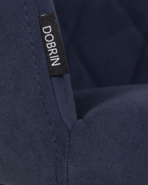 Стул обеденный DOBRIN ROBY, ЭМАЛЬ ЧЕРНЫЙ МУАР велюр Catania Dark Blue в Карталах - kartaly.ok-mebel.com | фото 9