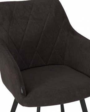 Стул обеденный DOBRIN ROBY, ЭМАЛЬ ЧЕРНЫЙ МУАР велюр Catania Espresso в Карталах - kartaly.ok-mebel.com | фото 8