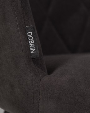 Стул обеденный DOBRIN ROBY, ЭМАЛЬ ЧЕРНЫЙ МУАР велюр Catania Espresso в Карталах - kartaly.ok-mebel.com | фото 9