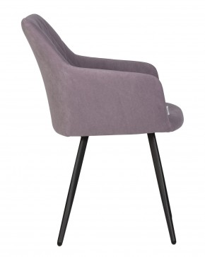 Стул обеденный DOBRIN ROBY, ЭМАЛЬ ЧЕРНЫЙ МУАР велюр Catania Lavender в Карталах - kartaly.ok-mebel.com | фото 3