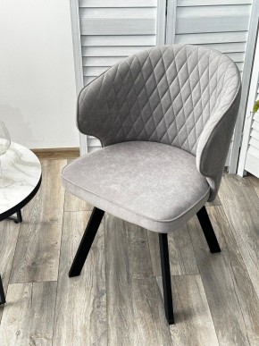 Стул SKAT 360 град. поворот. B22 Серый, велюр / черный каркас, М-City в Карталах - kartaly.ok-mebel.com | фото 3