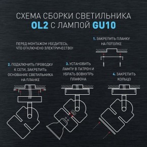 Светильник на штанге Эра OL2 GU10 BK Б0044260 в Карталах - kartaly.ok-mebel.com | фото 3