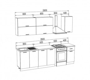 ТЕХНО Кухонный гарнитур 2,0 м Компоновка №2 в Карталах - kartaly.ok-mebel.com | фото 10