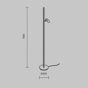 Торшер Maytoni Thin MOD395FL-L28BS3K в Карталах - kartaly.ok-mebel.com | фото 4