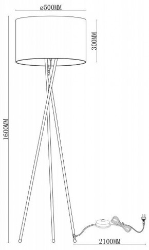 Торшер Moderli Palma V11597-1F в Карталах - kartaly.ok-mebel.com | фото 2