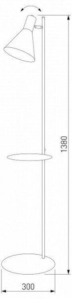 Торшер с полкой TK Lighting Jump 5864 Jump в Карталах - kartaly.ok-mebel.com | фото 2